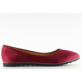 Ballerine satin bordeaux A8621 rosse rosso