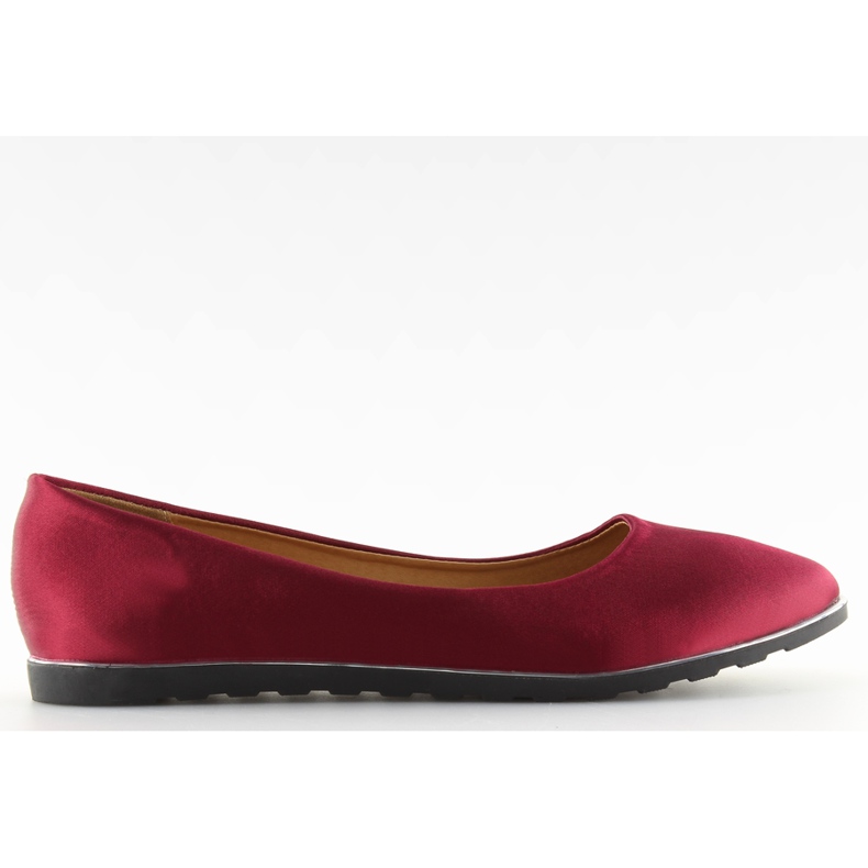 Ballerine satin bordeaux A8621 rosse rosso