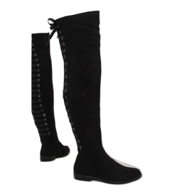 Stivali da equitazione moschettiere neri F118 neri nero
