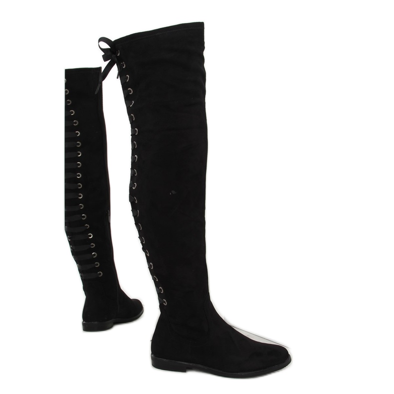 Stivali da equitazione moschettiere neri F118 neri nero