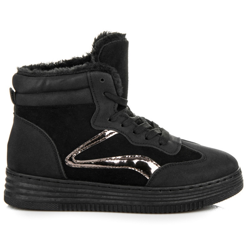 Scarpe sportive con pelliccia nero