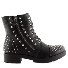 Stivali neri con borchie LY1622 neri nero