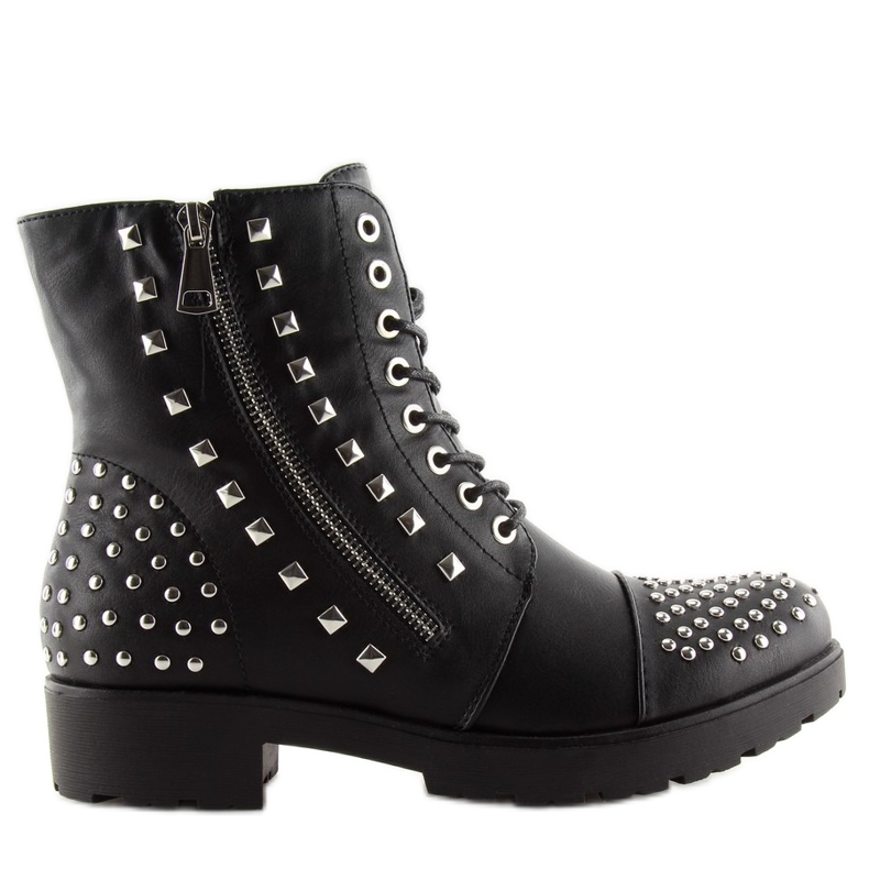 Stivali neri con borchie LY1622 neri nero