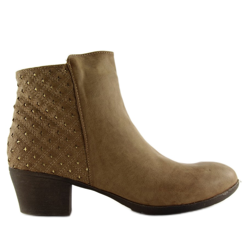 Stivali con tacco 889-11 cammello marrone