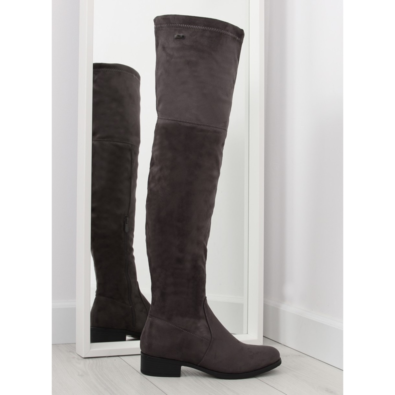 Stivali da moschettiere H182 grigi marrone grigio multicolore
