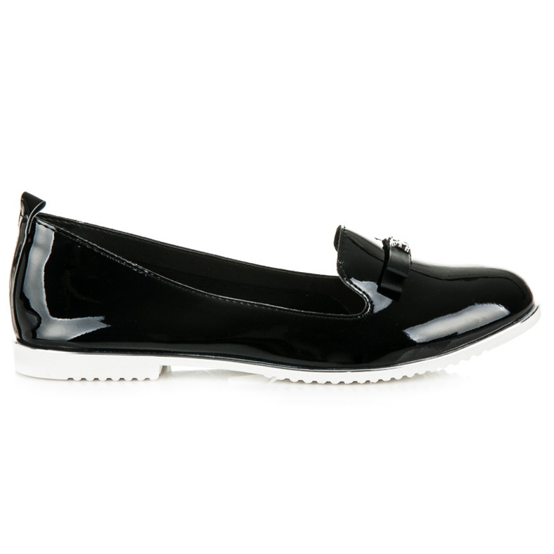 Miss Laura Ballerine slip-on laccate nero