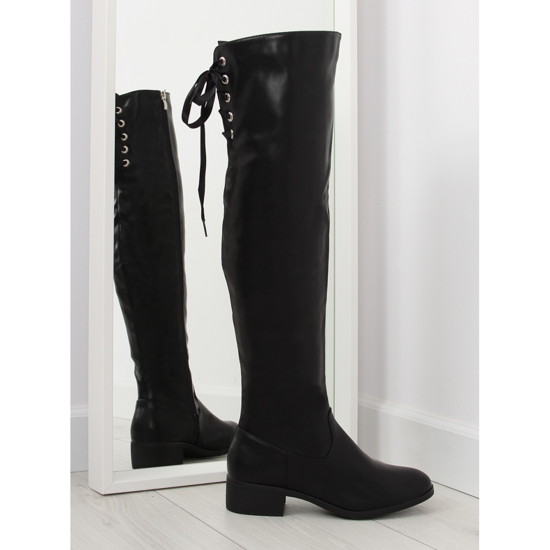 Stivali da moschettiere neri A-12 neri nero