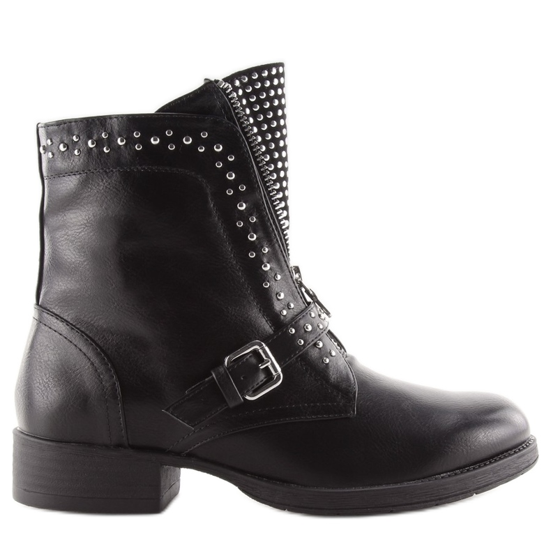 Stivali neri con borchie TE1705-5 neri nero