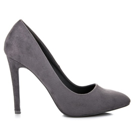 Vinceza Tacchi in pelle scamosciata grigio