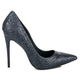 Vices Vizi dei tacchi glitterati nero