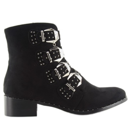 Stivali neri con borchie nere 9276 nere nero