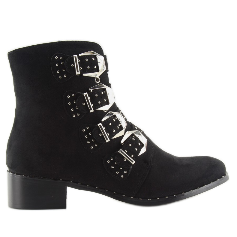 Stivali neri con borchie nere 9276 nere nero