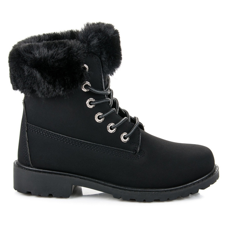 Queen Vivi Trapper neri con pelliccia nero