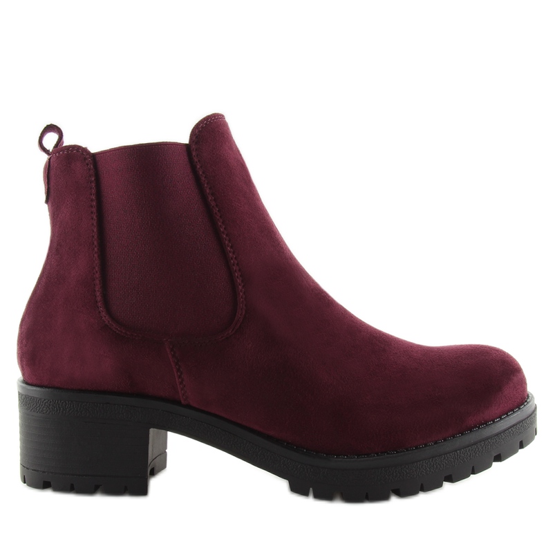 Stivali Chelsea Su Tacchi Alti Bordeaux B05 rosso multicolore