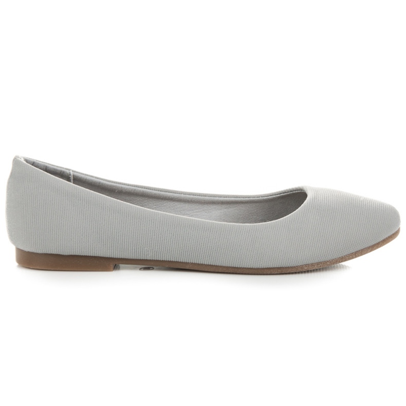 Ballerine in tessuto grigio