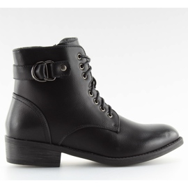 Stivali stringati neri B0-165 neri nero