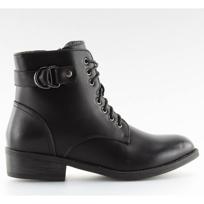 Stivali stringati neri B0-165 neri nero