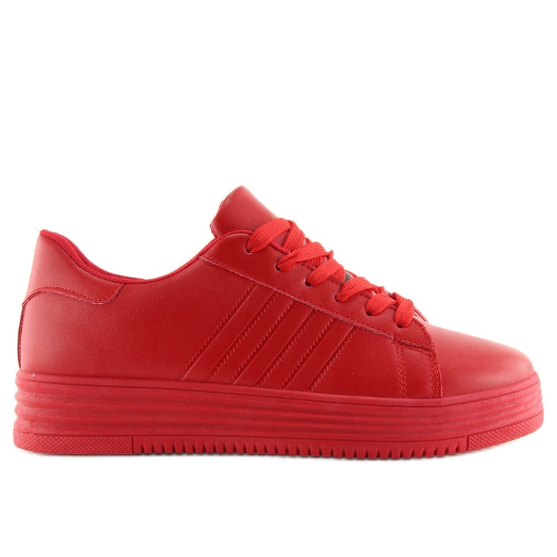 Sneakers Rosse Su Suola Alta rosso