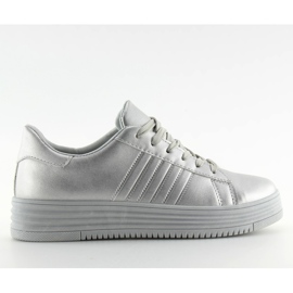 Sneakers in argento F1075 argento grigio