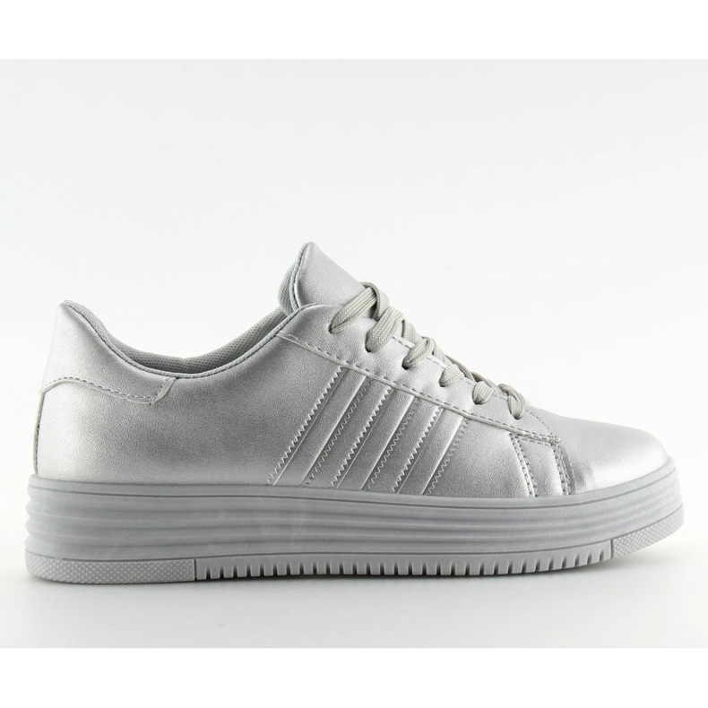 Sneakers in argento F1075 argento grigio