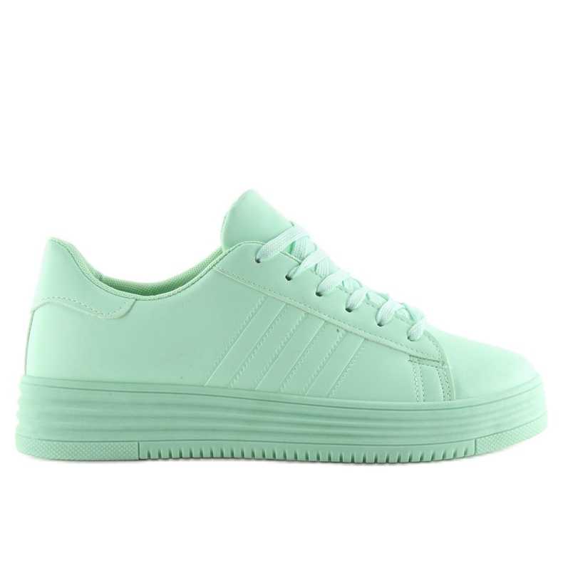 Sneakers verdi con suola alta verde