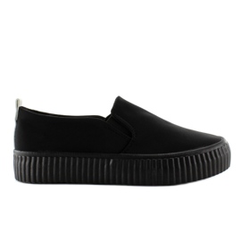 Suola slip-on a costine alte nero