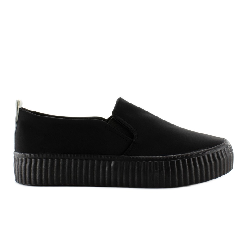 Suola slip-on a costine alte nero