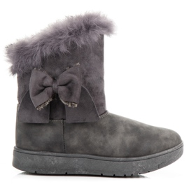 Stivali Da Neve Con Fiocco grigio