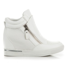 Sneakers con zeppa bianca