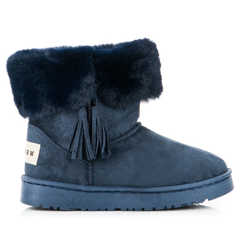 Bella Paris Mukluki con frange blu navy