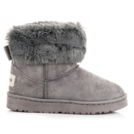 Bella Paris Stivali Da Neve Con Fiocco grigio
