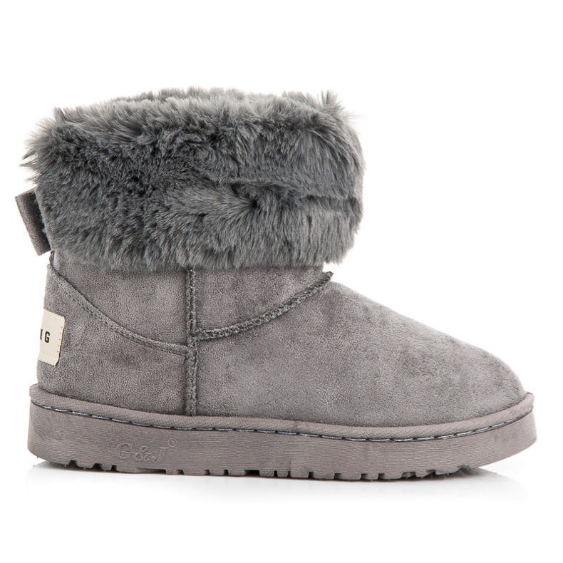 Bella Paris Stivali Da Neve Con Fiocco grigio