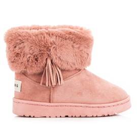 Bella Paris Mukluki con frange rosa