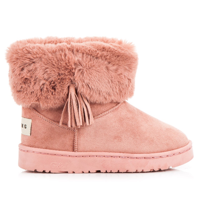 Bella Paris Mukluki con frange rosa