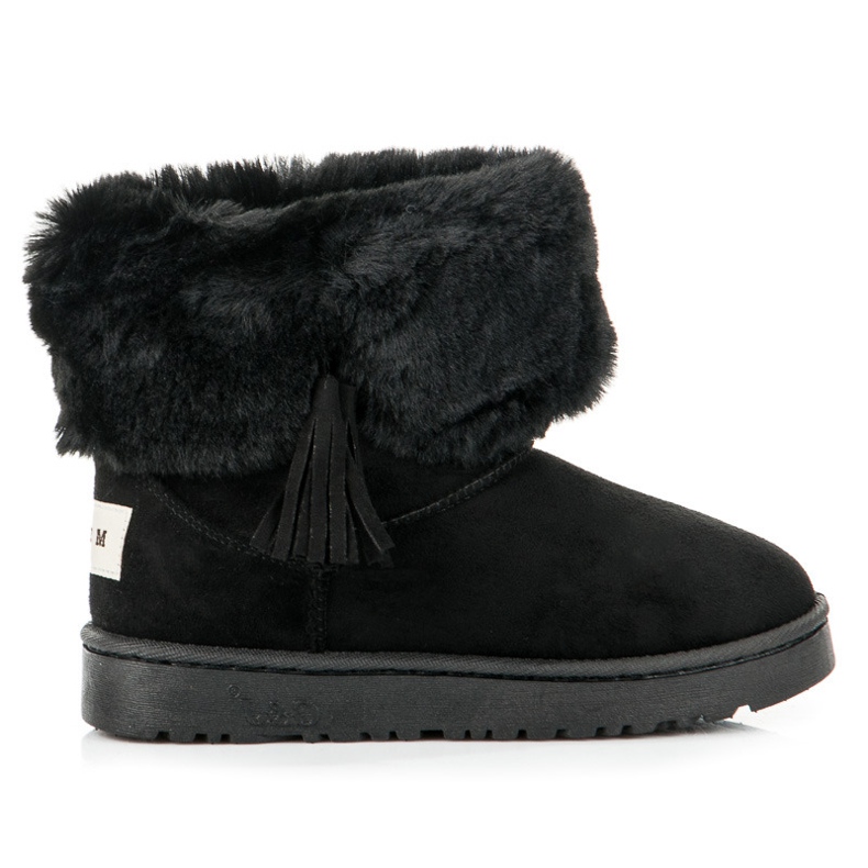 Bella Paris Mukluki con frange nero