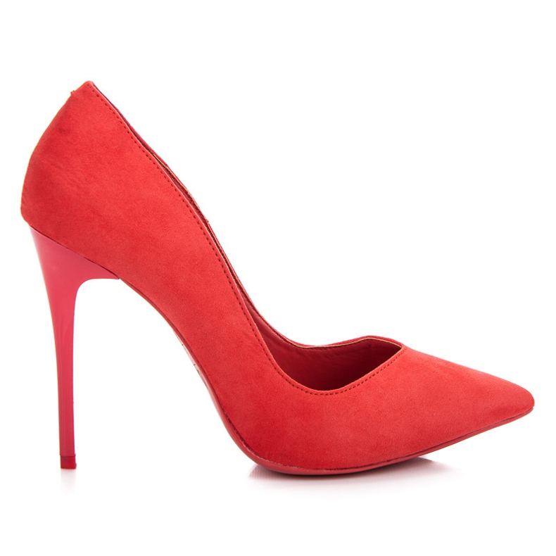 Vinceza Tacchi in camoscio corallo rosso