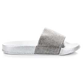 Queen Vivi Pantofole Con Cristalli grigio