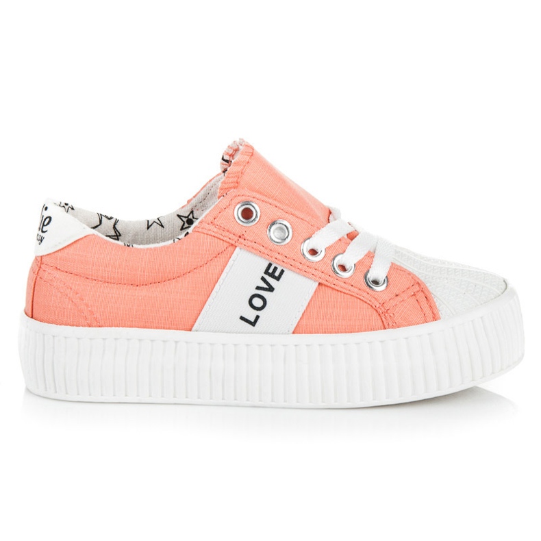 Kylie Scarpe da ginnastica per bambini Love &amp; Peace arancia multicolore