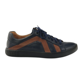 Badura 3387 scarpe sportive blu navy marrone