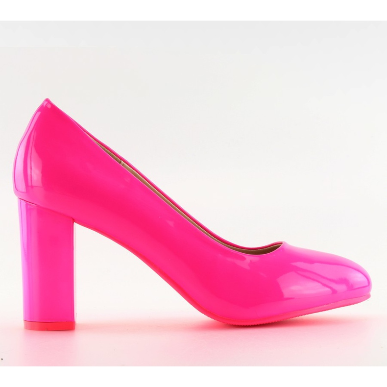 Décolleté con tacco largo rosa B-59 Fushia