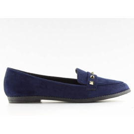 Mocassini da donna con borchie blu navy blu