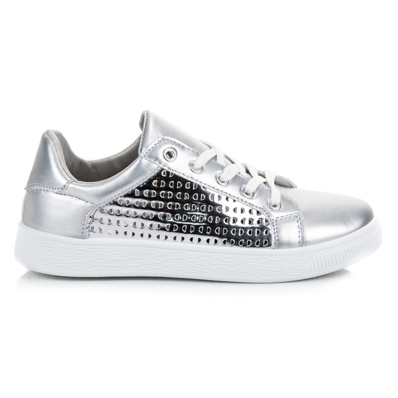 Sneakers annodate argento grigio
