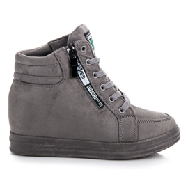 Sneakers in camoscio grigio