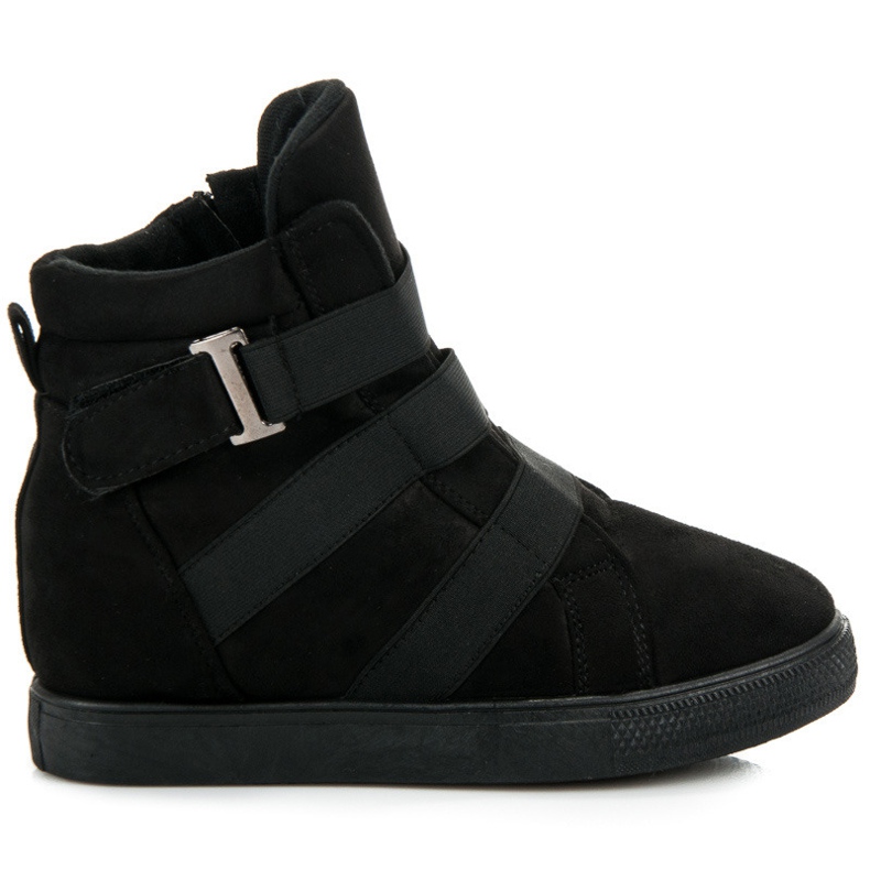 Sneakers nere con zeppa nero
