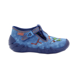 Scarpe per bambini Befado 110p315 pantofole verde arancia blu