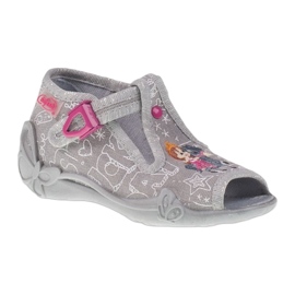 Scarpe per bambini Befado 213p103 pantofole grigio rosa