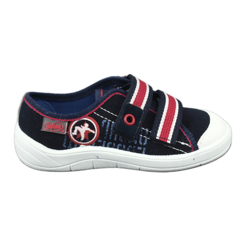 Pantofole bambino Befado 672x058 bianca rosso blu navy