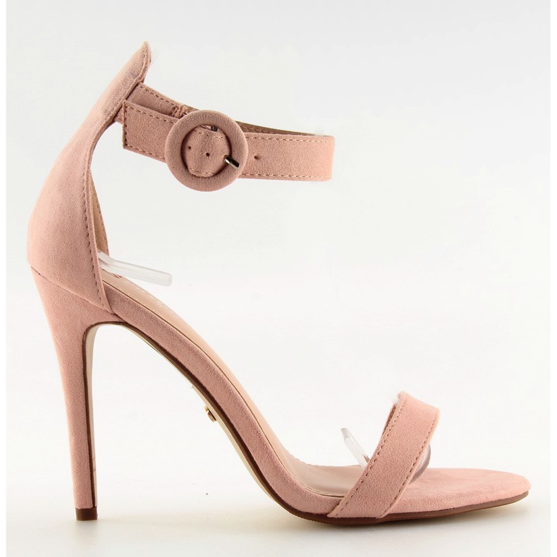 Sandali rosa NF-17 rosa su tacco alto