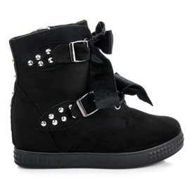 Sneakers con fiocchi nero