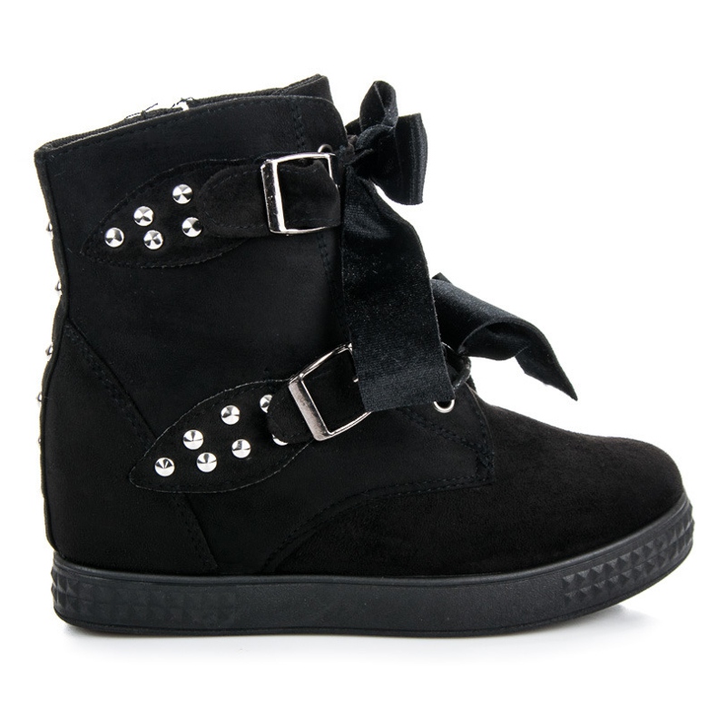 Sneakers con fiocchi nero